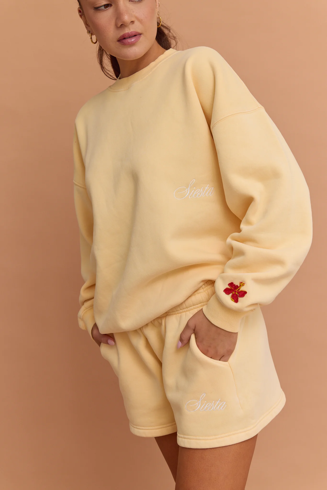 Hibiscus Staple Crew Neck - Yellow - Image 4