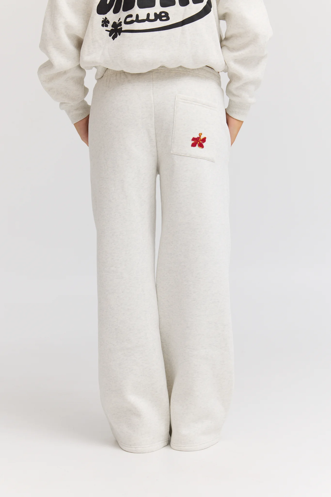 Island Wide Leg Sweatpants - Grey Marle - Image 4