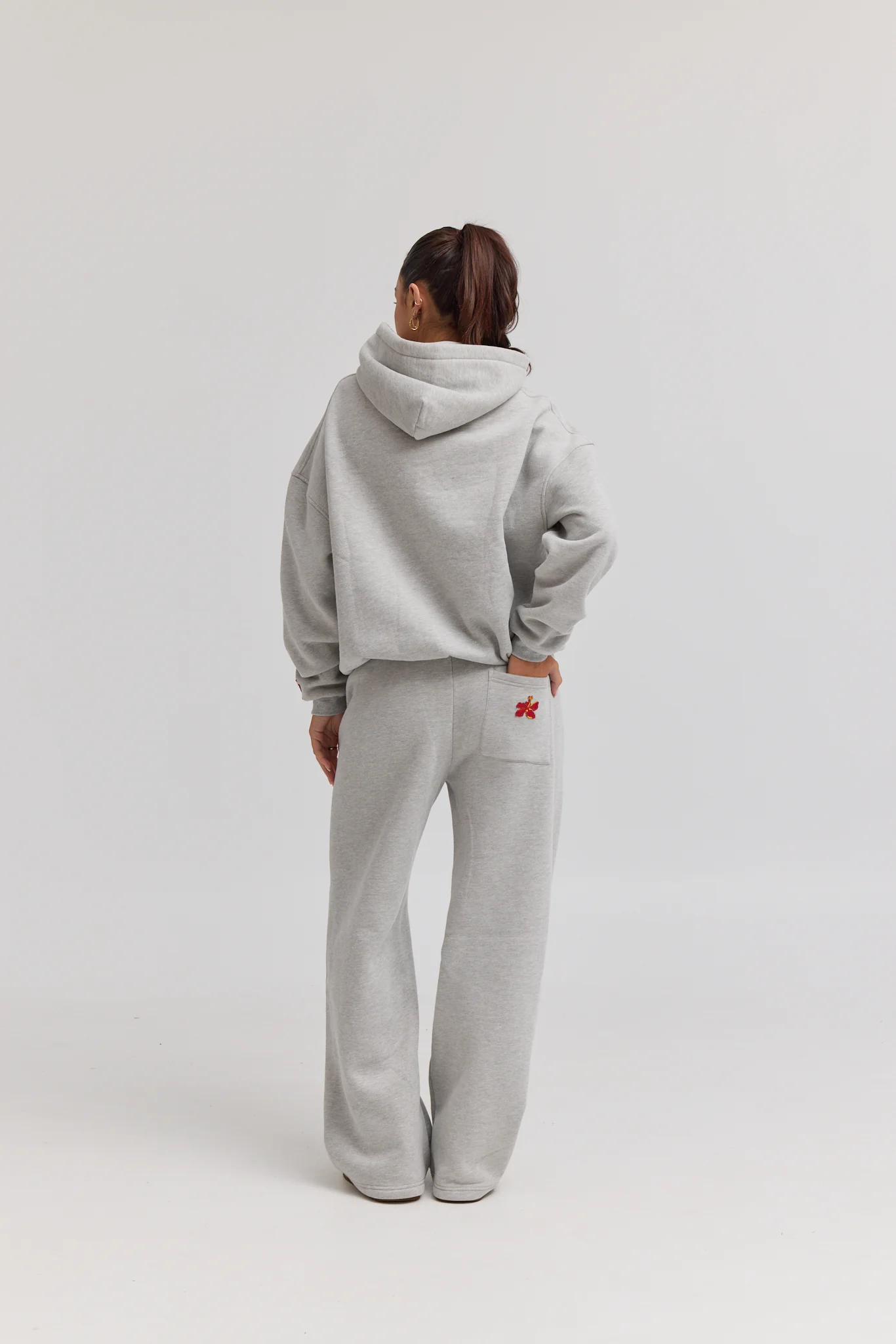 Palma Wide Leg Sweatpants - Deep Grey - Image 7