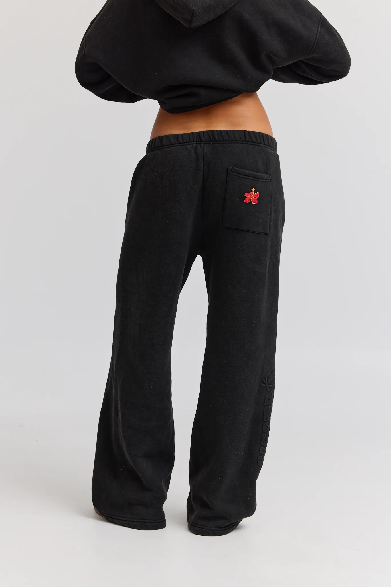Palma Wide Leg Sweatpants - Vintage Black - Image 4